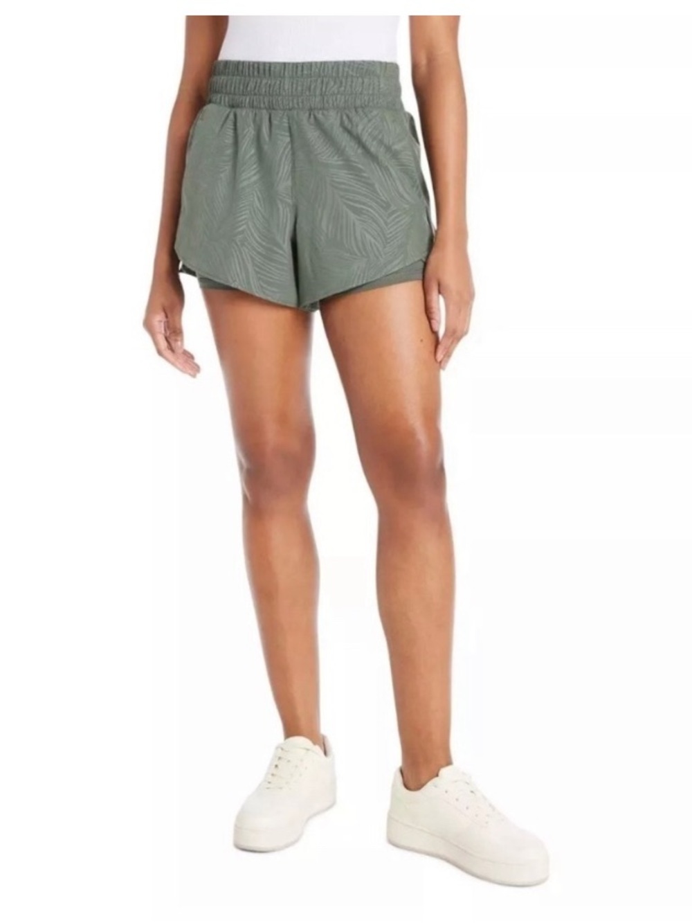 NWOT green running shorts